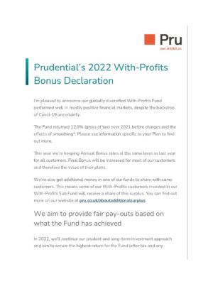2022 With-Profits Bonus Declaration – 2022 February thumbnail