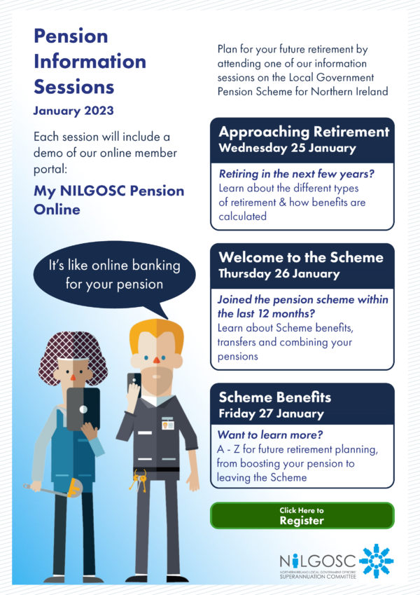 Pension information sessions flyer