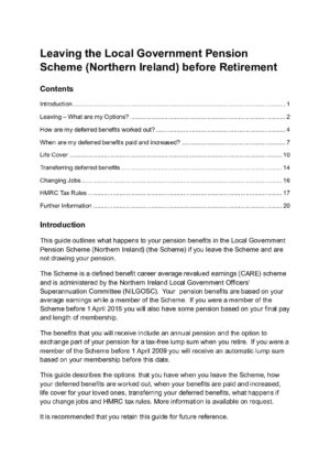 Leaving the Scheme before Retirement Guide 2025 (Accessible version) thumbnail