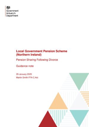 Pension Sharing Following Divorce Guidance effective from 29 January 2025 thumbnail