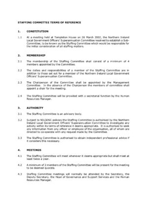 Staffing Committee – Terms of Reference 2024 thumbnail