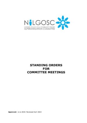 Document thumbnail: Standing Orders for Committee Meetings 2023