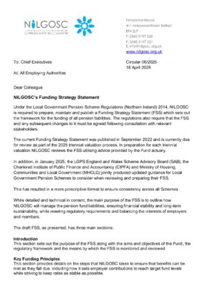 Circular 06/2025 Draft Funding Strategy Statement 2025 thumbnail