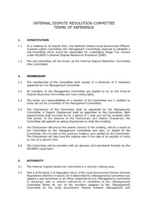 Internal Dispute Resolution Committee – Terms of Reference 2025 thumbnail
