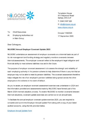 Circular 11B/2025 – Annual Employer Covenant Update (non-Main Group) thumbnail