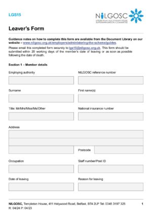 LGS15 Leavers Form thumbnail