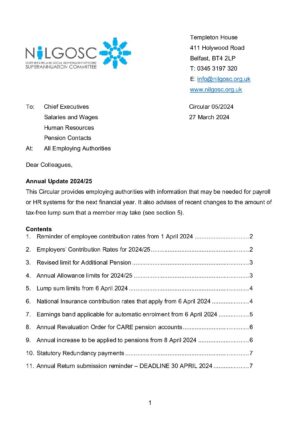Circular 05/2024 Annual Update 2024/25 thumbnail