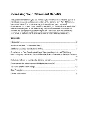 Increasing your Retirement Benefits Guide 2026 (Accessible Version) thumbnail