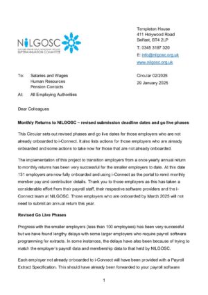 Circular 02/2025 – Revised submission deadline dates and Go Live phases thumbnail
